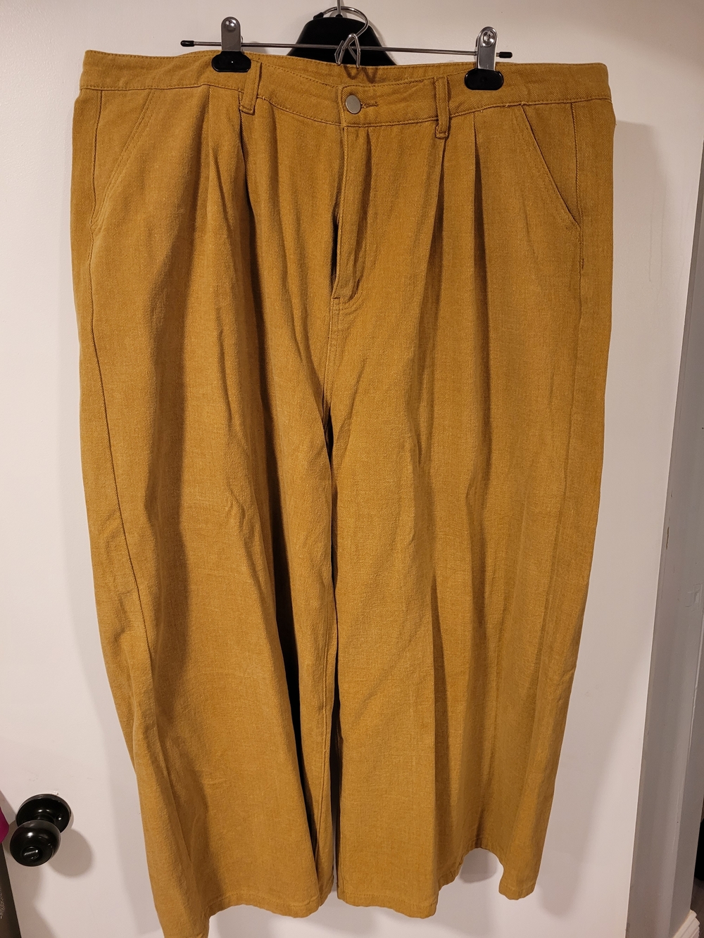 Cider Corduroy Wide-Leg Pants in Mustard Yellow